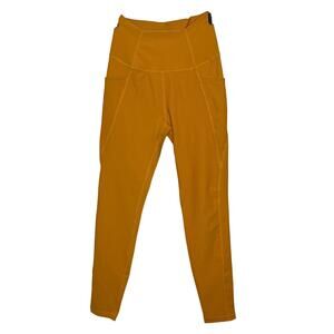 Wilo the Label‎ Small Mustard Yellow Ribbed Ankle Leggings